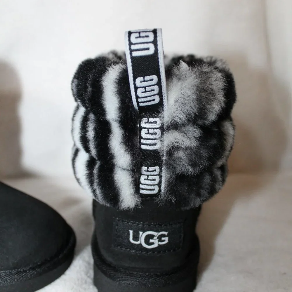 NIB‎ UGG INFANT TODDLER MINI SUEDE ZEBRA BOOTS